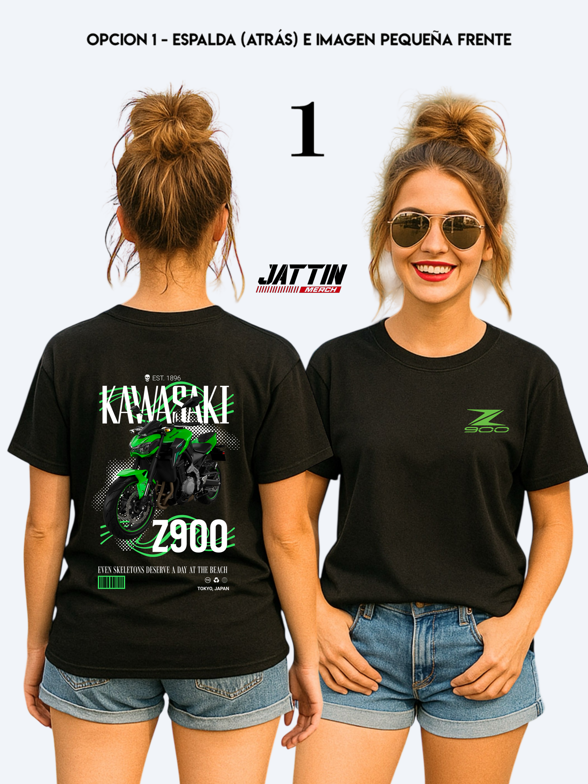 Motocicleta Kawasaki Z900 de estilo supernaked en el icónico color Candy Lime Green con detalles en negro brillante, mostrando su postura agresiva y motor tetracilíndrico al aire