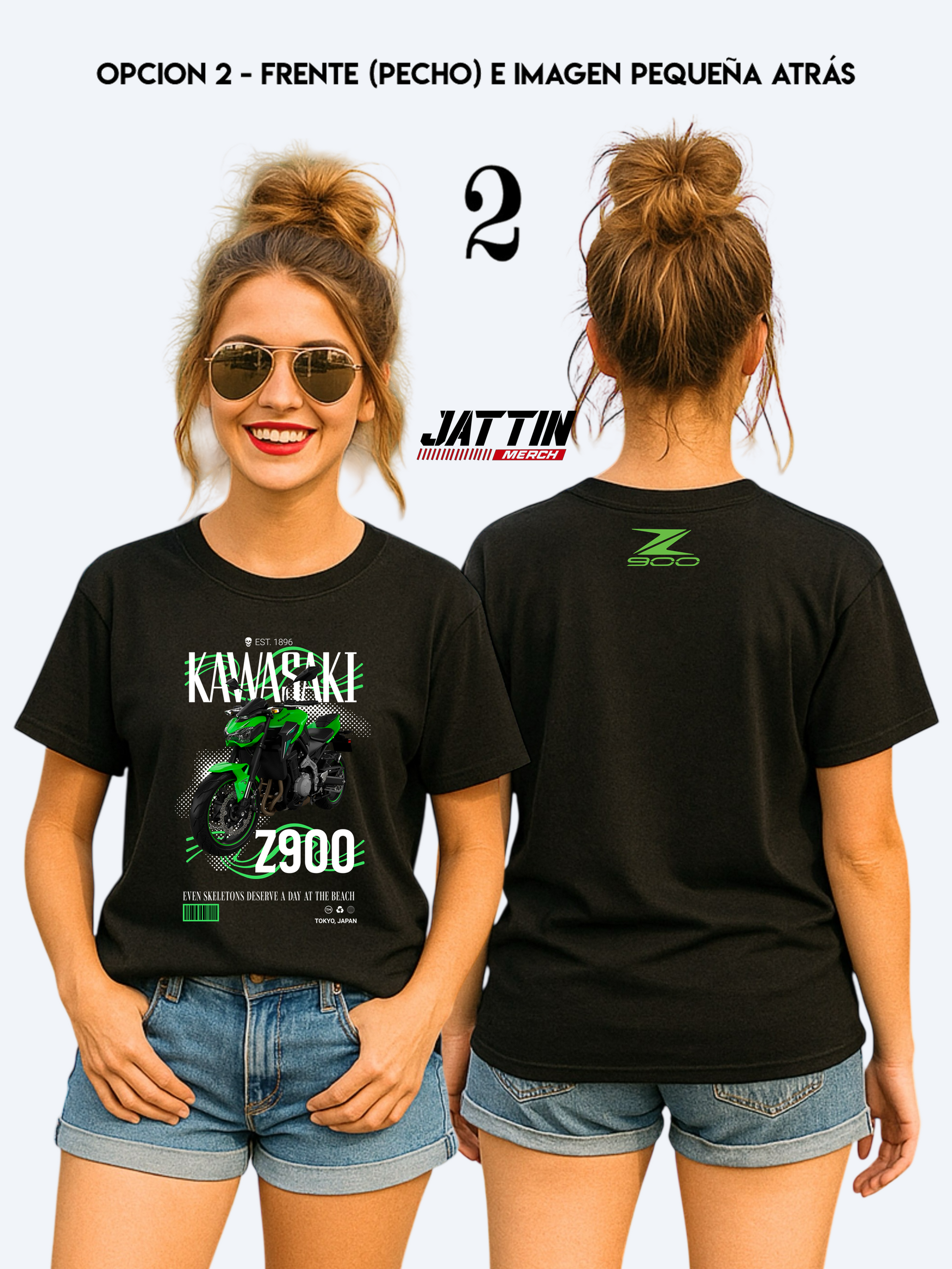 Motocicleta Kawasaki Z900 de estilo supernaked en el icónico color Candy Lime Green con detalles en negro brillante, mostrando su postura agresiva y motor tetracilíndrico al aire