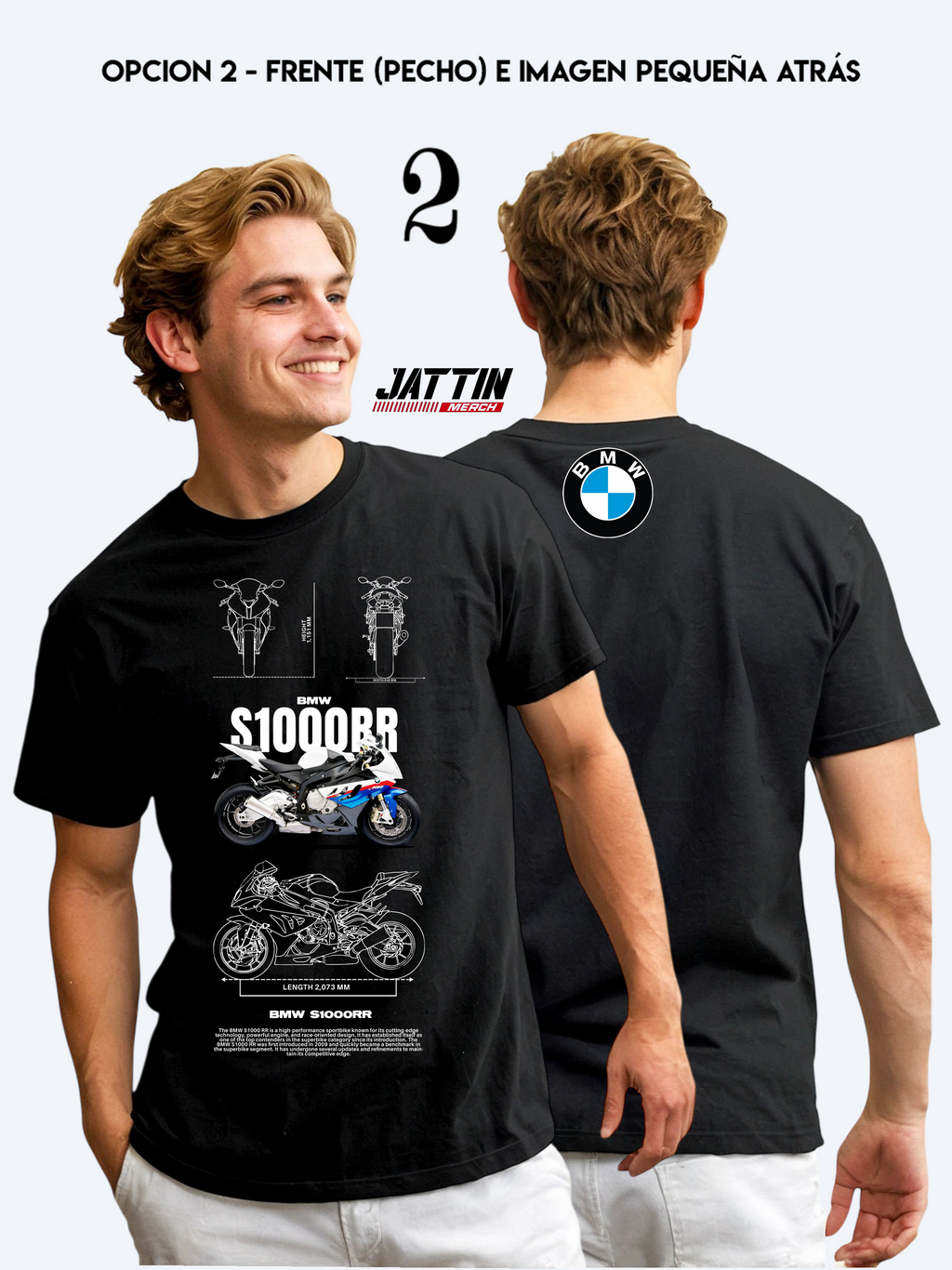 CAMISETA  BMW S1000RR - EL ICONO DEL SUPER BIKE  Ref 20005